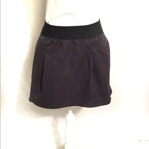 Weathered Navy Pull-On Skirt with Pockets Elastic Waist